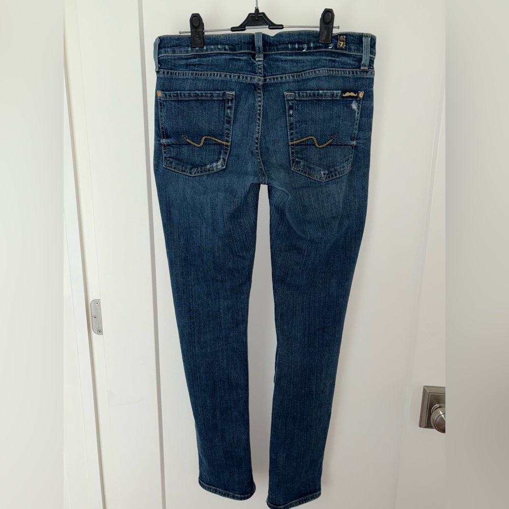 7 for All Mankind josefina skinny boyfriend jeans sz 27 EUC - Picture 5 of 11